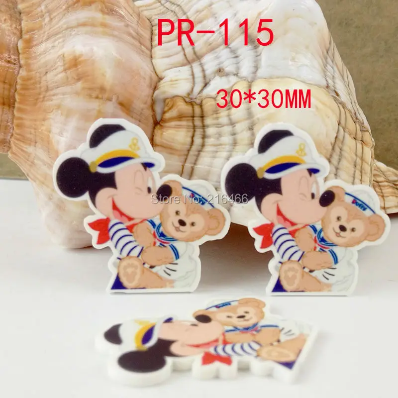 

Free Shipping 30pcs of 30*30mm flat back cartoon planar resin for diy holiday decoration crafts accessories princess resin PR115