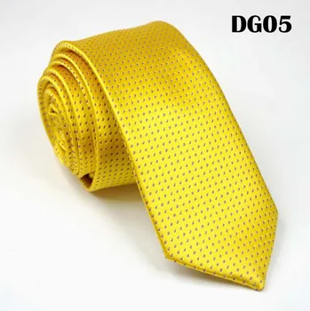 

SCST Brand New Classic Dot Print Yellow Gold Solid Silk Ties For Men Wedding Tie 6cm Skinny Neckties Slim Necktie Gravata CR036