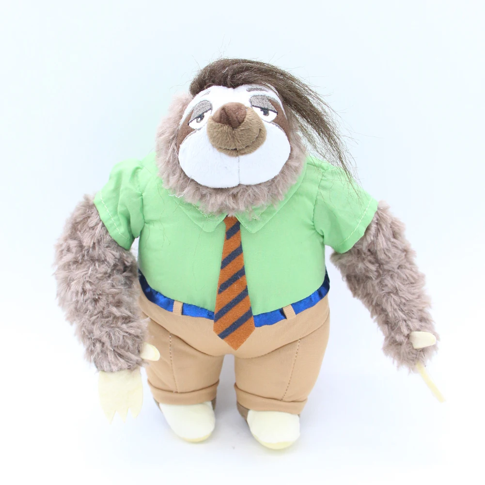 

2017 Cartoon Zootopia Animals Sloth Flash 10inch 25cm Plush Animal Toys