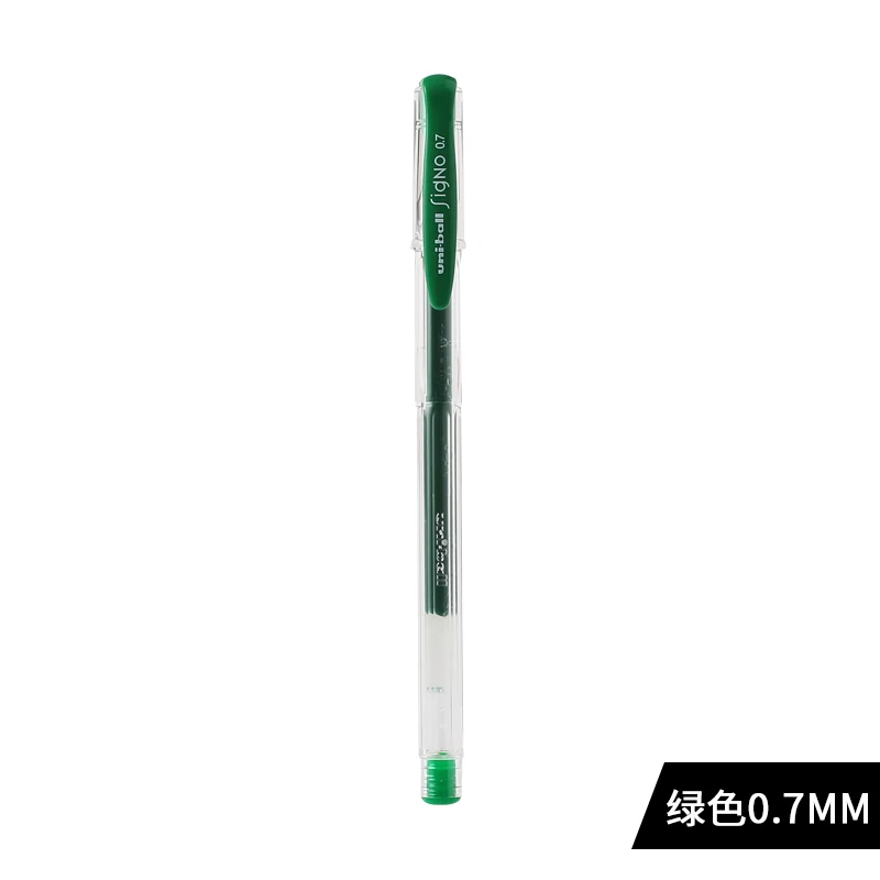 12 шт. Uni-ball Signo Стандартный гелевая шариковая ручка комплект UM-100 0,5/0,7/0,8 мм 14 цветов на выбор - Цвет: 0.7mm Green