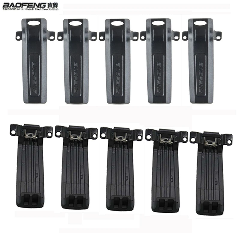 

2pcs 5pcs 10pcs clamps Baofeng UV-82 original Belt Clip with spring metal ham radio uv 82 8w uv82 Walkie Talkie Accessoris