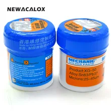 NEWACALOX Welding Tool MECHANIC Solder Paste Flux XG 50 Sn63 Pb67 SMD SMT For 936 852D