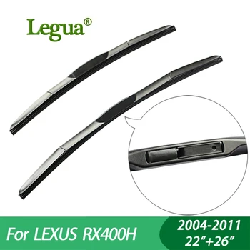 

Legua Wiper blades for LEXUS RX400H(2004-2011),22"+26",car wiper,Hybrid type Rubber, Windscreen Windshield Wipers, Car accessory