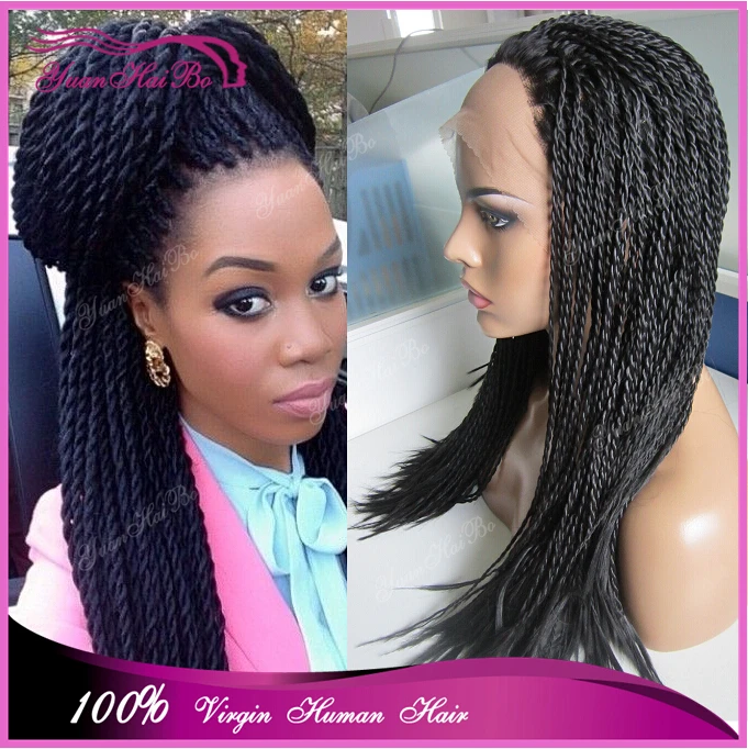 Hot Selling 150 Density Twist Braiding Hair Wig Synthetic Braided