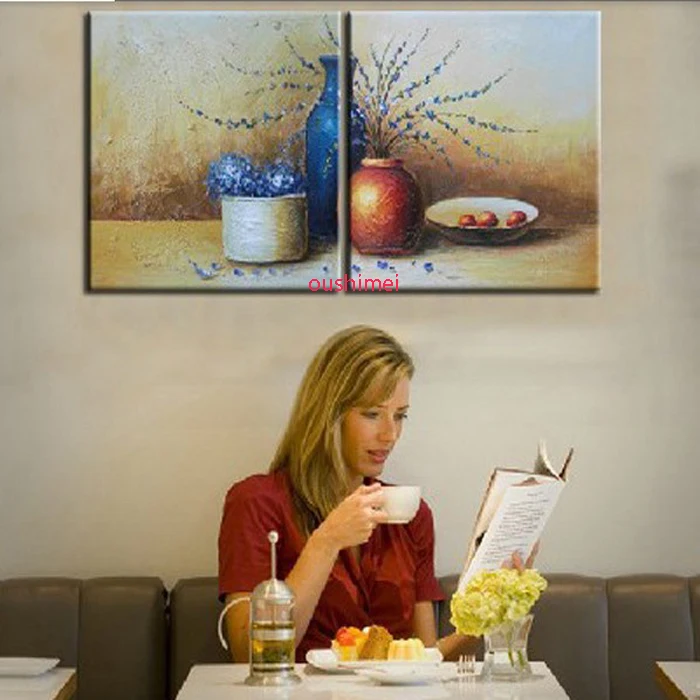 

Hand Painted Modern Pictures On Canvas Oil Painting Abstract Still Life Handmade Abstract Bottle Landscape Wall Art Hang Picture