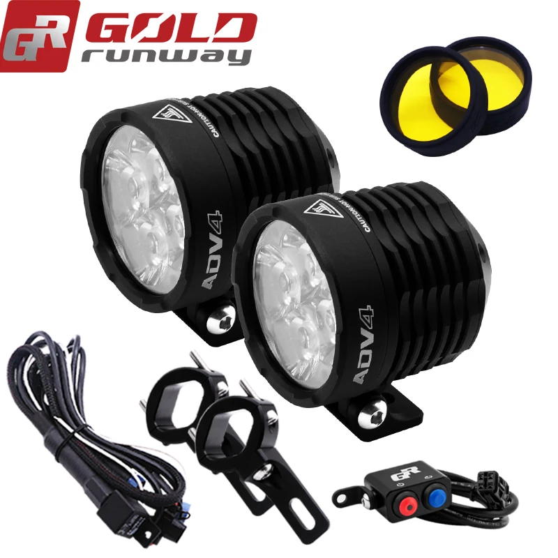 GOLDRUNWAY Motorcycle 32W LED Flood Spot Beam 6000k Auxiliary font b Lamp b font Motorcycle LED