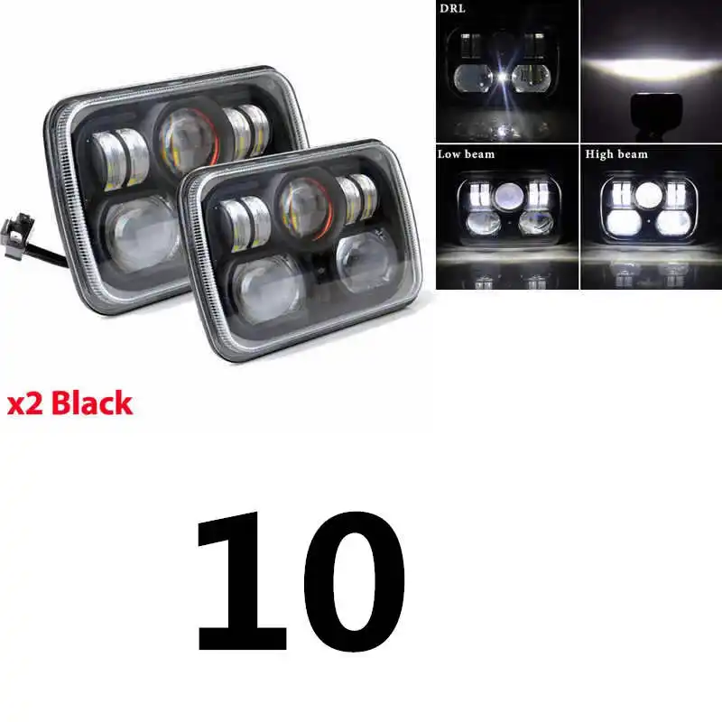 For Jeep Cherokee XJ 1984 to 2001 lamps 5x7  INCH led truck front headlight 6x7Inch square LED headlamp daymaker for jeep XJ.B_
