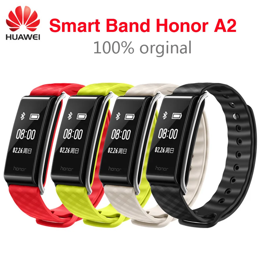 

Original Huawei Honor A2 Smart Wristband 0.96" OLED Screen Pulse Heart Rate Monitor Show Message Refuse Call IP67 Android IOS