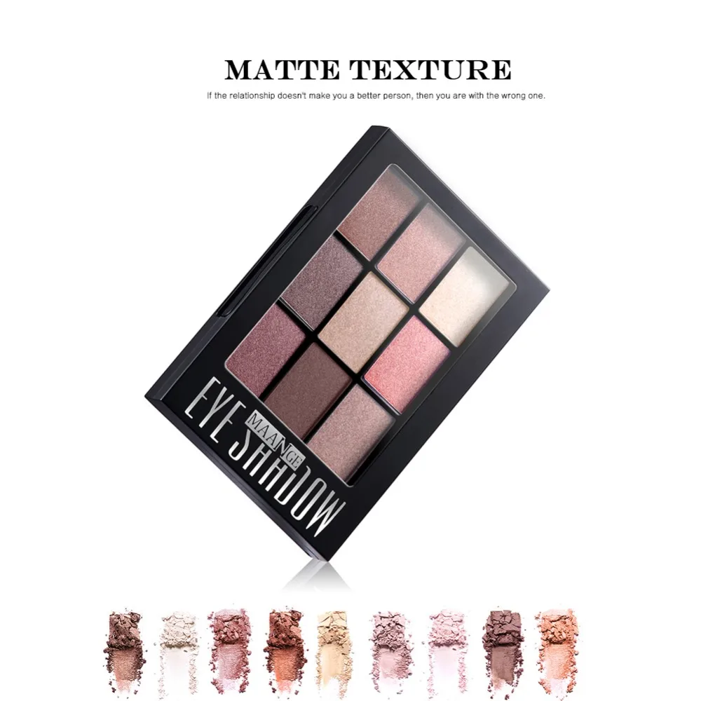 Maange Pro Макияж набор в том числе 9 Цвет Shimmer матовый Тени для век Палитры Косметика 7