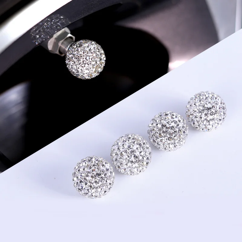 4 шт./лот Bling Rhinestone Универсальный Автомобильный шинный воздушный клапан колпачки