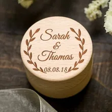 Оригинальное кольцо коробка на заказ деревянное кольцо шкатулка кольцо держатель свадебное украшение в деревенском стиле Vinateg Свадебные украшения