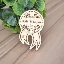 Сохранить дату магниты деревенский-Пользовательские сохранить дату магниты-деревянные магниты-магниты на холодильник