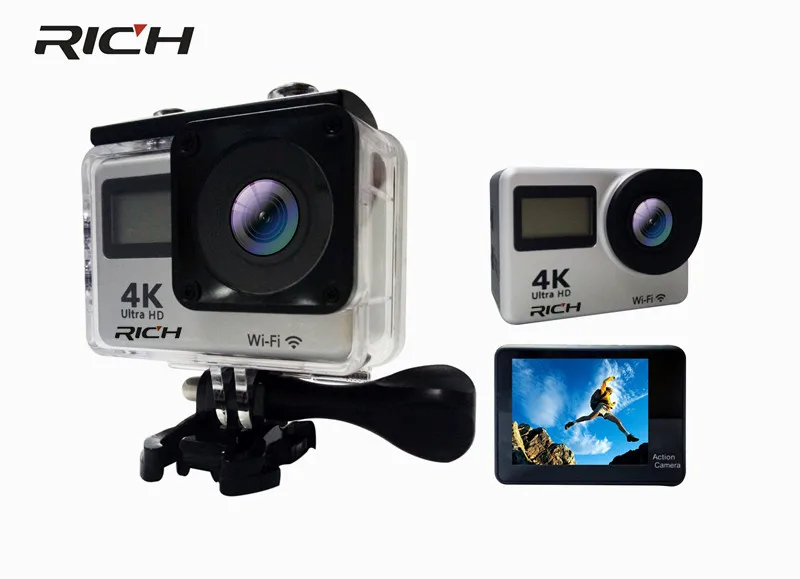 Экшн камера DHL 10 шт./лот T350 ultra FHD 4K WiFi 1080P 60fps 2 0 LCD 170D Full HD 30M Водонепроницаемая