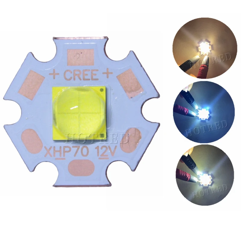 2pcs 6 V 12 V Cree XLamp XHP50.2 XHP50B blanc froid/blanc chaud lumière DEL 18 W 2pcs 6 V 12 V Cree XLamp XHP50.2 XHP50B blanc froid/blanc chaud lumière DEL 18 W