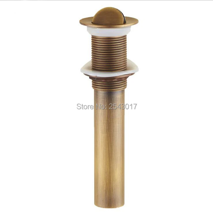 Basin Sink Drain Strainer Antique Brass Classic Flip Top without