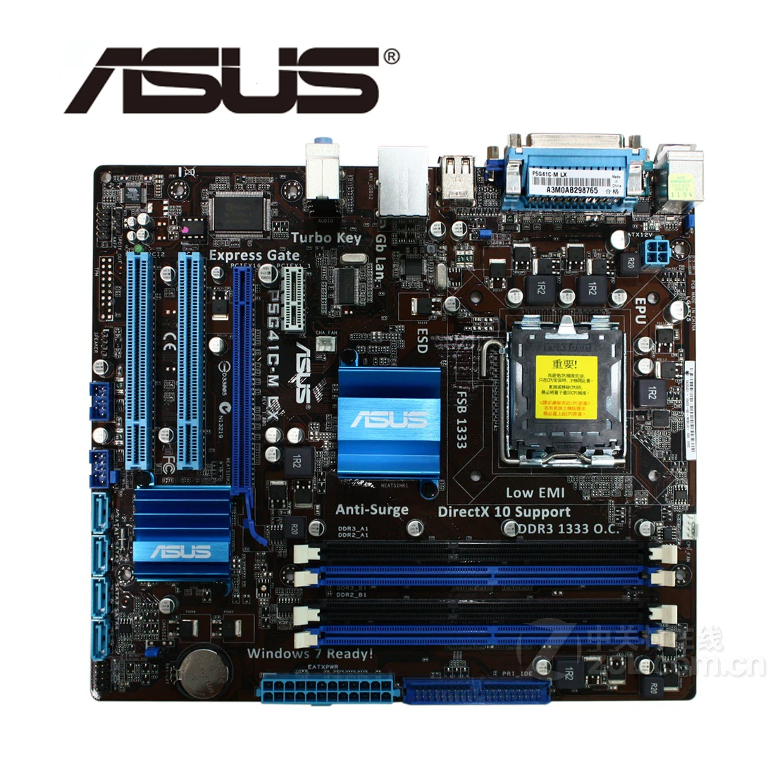 Материнская плата LGA 775 ASUS P5G41C M LX DDR2 DDR3 8 ГБ для Intel G41 P5G41CM десктопная материнская uATX