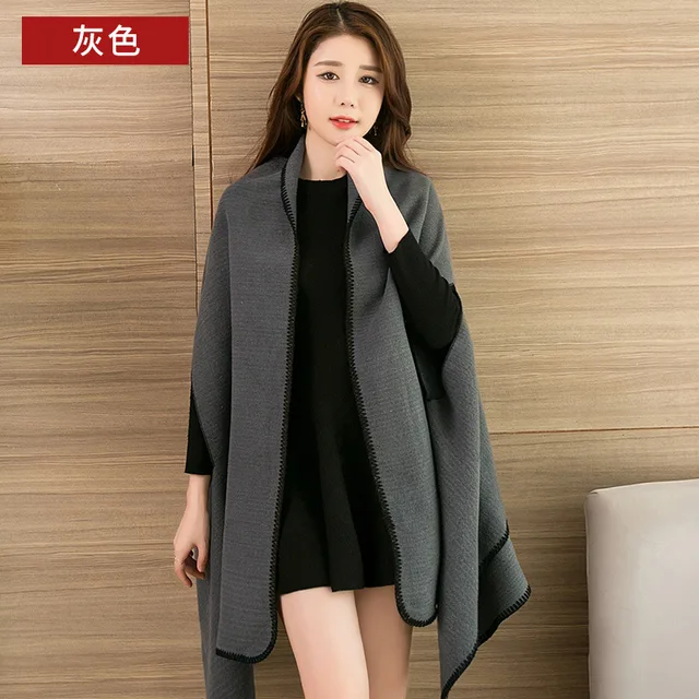 Buy Cloak Shawl Female Autumn And Winter New And Thick
