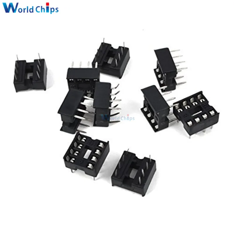 50 шт. 2 54 мм 8 Pin DIP 8DIP IC АДАПТЕР гнезд припоя Тип мм|ic socket|pin 8pin dip |