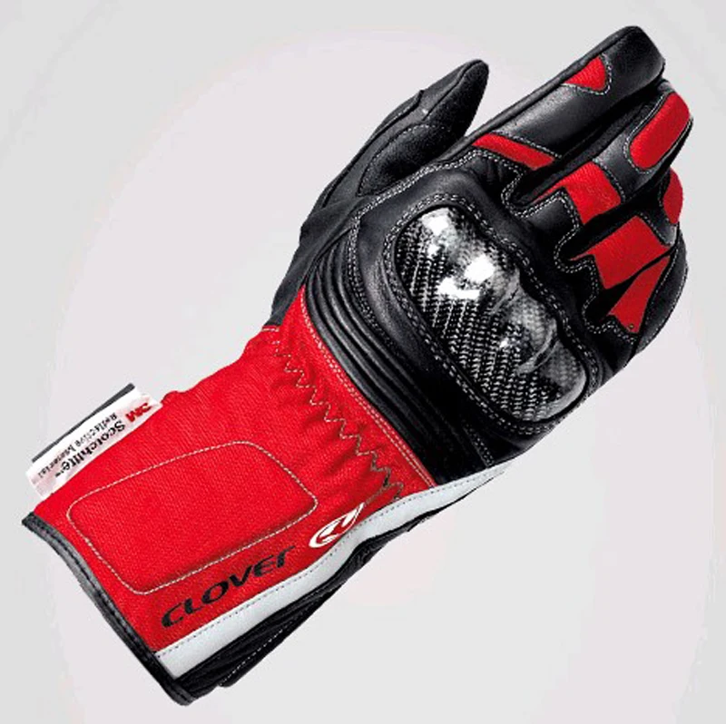 Buy Style Motorcycle carbon fiber knuckle protection Long Gloves Gloves for