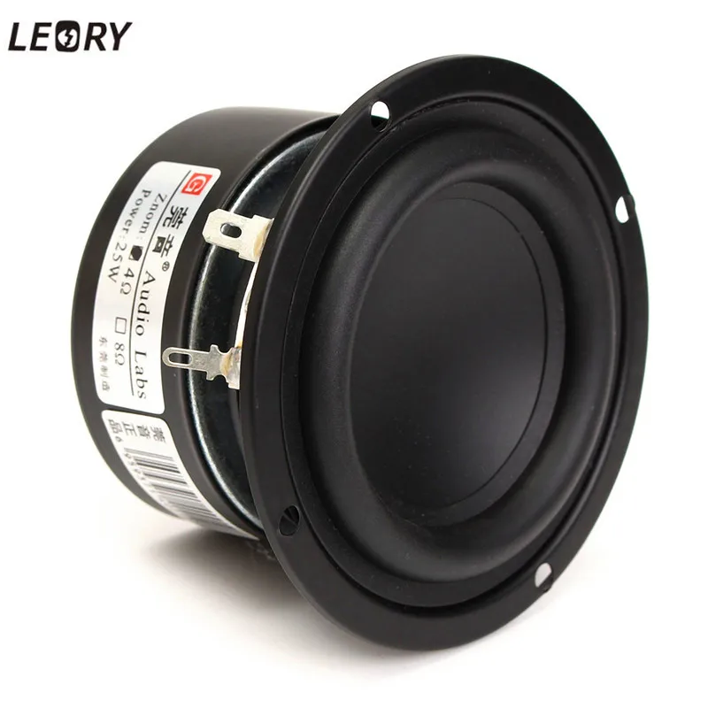 LEORY 1PC 2PCS 3 inch 4 Ohm 25W Tweeter Audio Speaker Horn Mini Stereo Speakers Woofer Full Range Loudspeaker Accessory