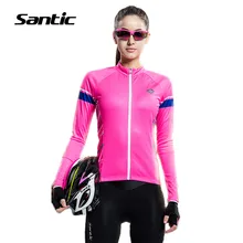 Santic Cycling Jersey Women Breathable Mountain Bike Jersey Long Sleeve Shirt Cycling Clothing MTB Motorcycle Bicycle Jersey