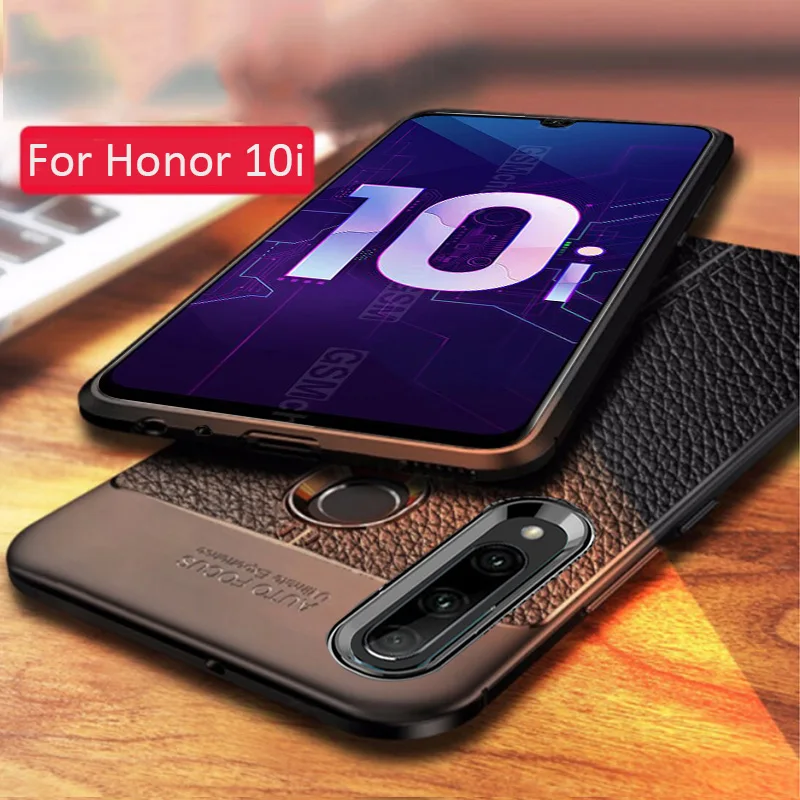 

Phone Case for Honor 10i Case for Huawei Honor 10 i Cover Soft TPU+Shockproof Ltchi Pattern Back Cover for Huawei Honor 10i Case