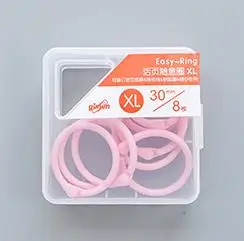 Цветные пластиковые многофункциональные бумажные скрепки разных цветов, прозрачные свободные кольца для документов - Цвет: 8PCs XL-pink