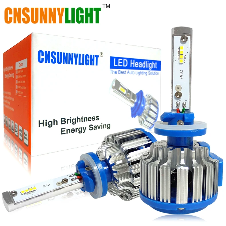 CNSUNNYLIGHT H1 880 светодиодные фары для автомобиля 70 Вт 7000лм/комплект конверсионный комплект лампа дальнего света Автомобильная внешняя основная противотуманная фара