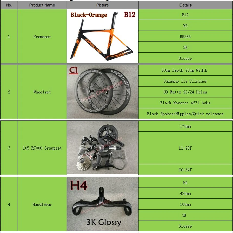 Excellent 14 color MCipollini BOND Complete carbon road bike with BOND carbon frames 50mm carbon wheels R8000 Groupset 4