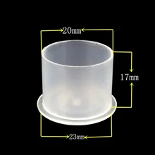 500 шт Пластиковые 20 мм* 17 мм чернильные чашки для перманентной татуировки макияж бровей Макияж Пигмент Контейнер чашки одноразовые аксессуары