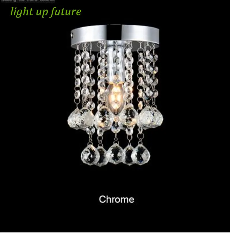 

Luxury crystal chandelier lighting Chrome lustre fixtures free shipping E14 AC110v 220v D150mm H230mm 1672-15