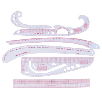 

6Pcs/Set Sew French Curve Metric Ruler Measure Tool for Sewing Dressmaking Craft New