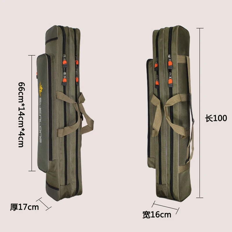 Большой Ёмкость Портативный 2-3 Слои сумки для рыбалки 80/90/100/120 см складной мешок рыболовной удочки Чехол Рыболовные Снасти Для Рыбалки Сумка для хранения