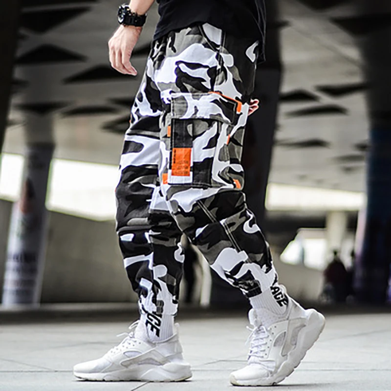 NEDAYATATIME Camo Tactical Joggers брюки мужские уличные черные шаровары Harajuku повседневные