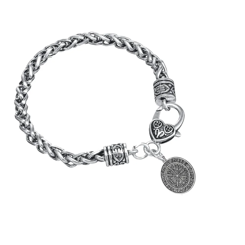 Dawapara символ викингов Vegvisir Valknut Thors Hammer Norse украшения руны мужские браслеты|men