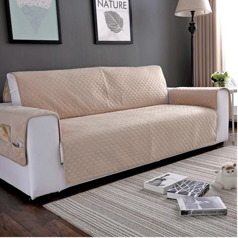 

New Quilted Sofa Cover For Pets Kids Protector Slipcover Stretch Elastic Sofa Covers For Living Room Sofa Chair Recliner Cover