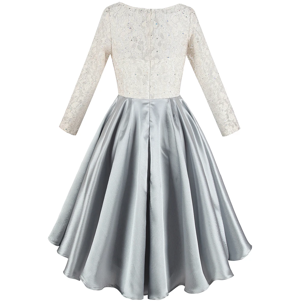 Женское платье с длинным рукавом Angel fashions кружевное для выпускного вечера