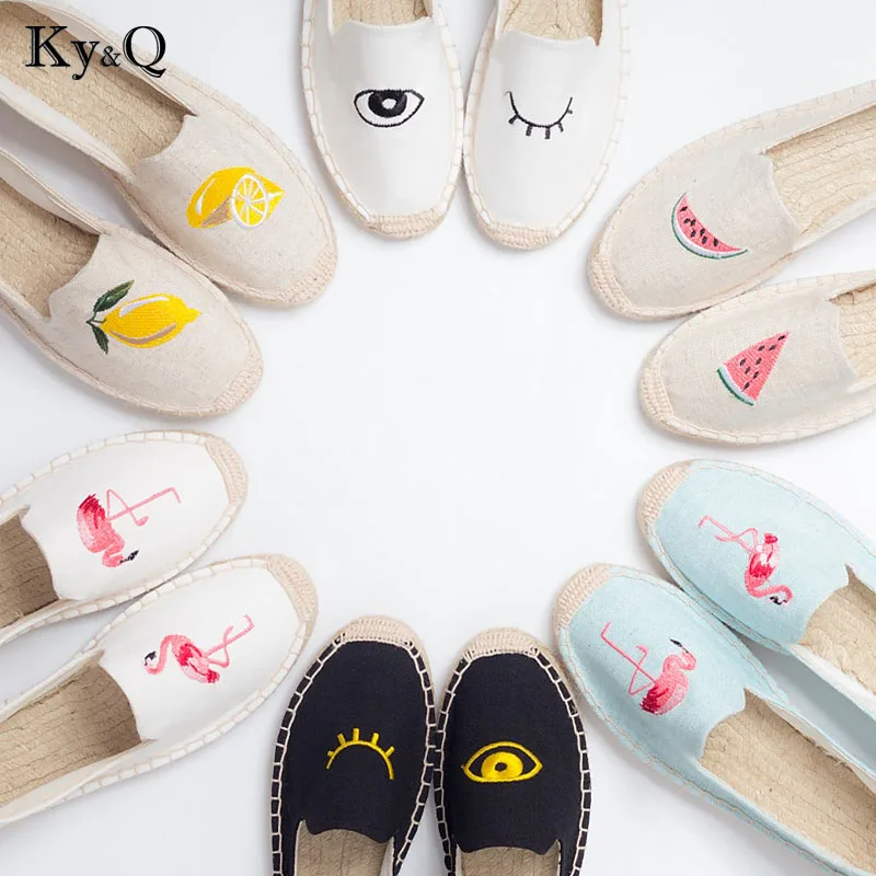 

Canvas Espadrille Women Flats Ankle Strap Hemp Bottom Fisherman Shoes Spring/Autumn Women Loafers
