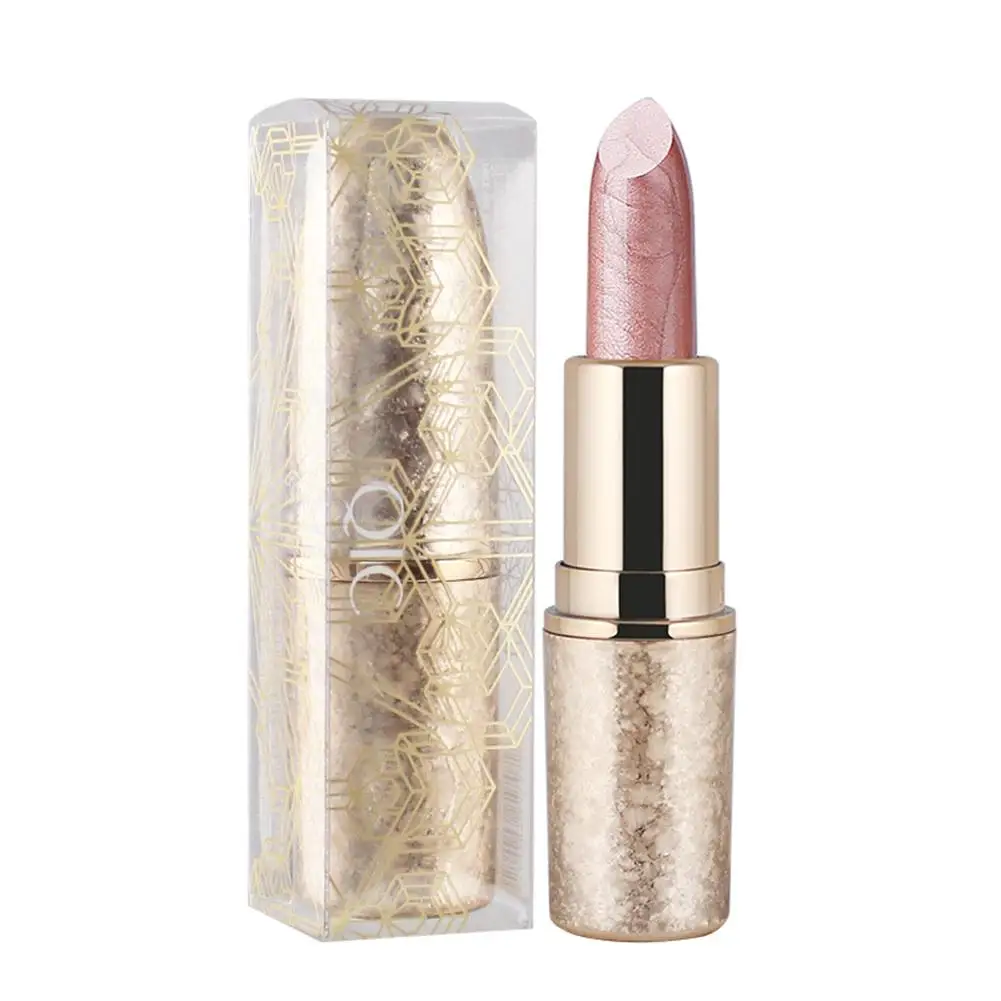 

Bullet Sheet Gold Snowflake Snow Night Ball Lipstick Makeup Persistent Moisturize Pearlescent Lipstick Eye Shadow Blush Dropship