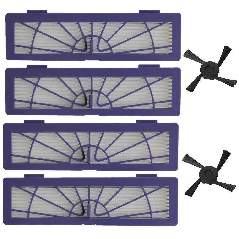 

6pcs High Performance Filter replacement + 3 Side Brush for all Neato Botvac Series models 70e 75 80 85 Vacuum Cleaners