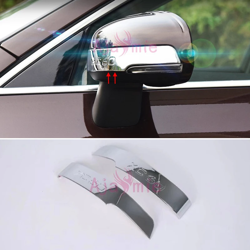 

2018 Door Side Wing Mirror Overlay Panel Rear View Trims Frame Chrome Car Styling For Volvo XC60 Accessories