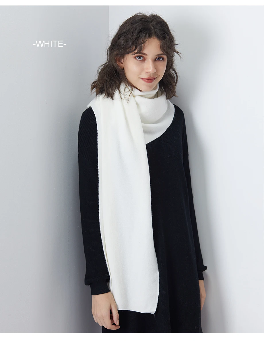 Women Scarf Wool Knitting Warm Scarves Winter Long Shawl Cashmere Autumn 2018 New Brand Solid Thicken Shawl Cachecol For Female (12)