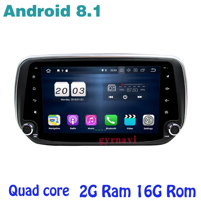 

Android 8.1 Quad core Car radio gps player for hyundai IX45 Santa fe 2018 2019 with 2g ram wifi 4G usb bluetooth mirror link