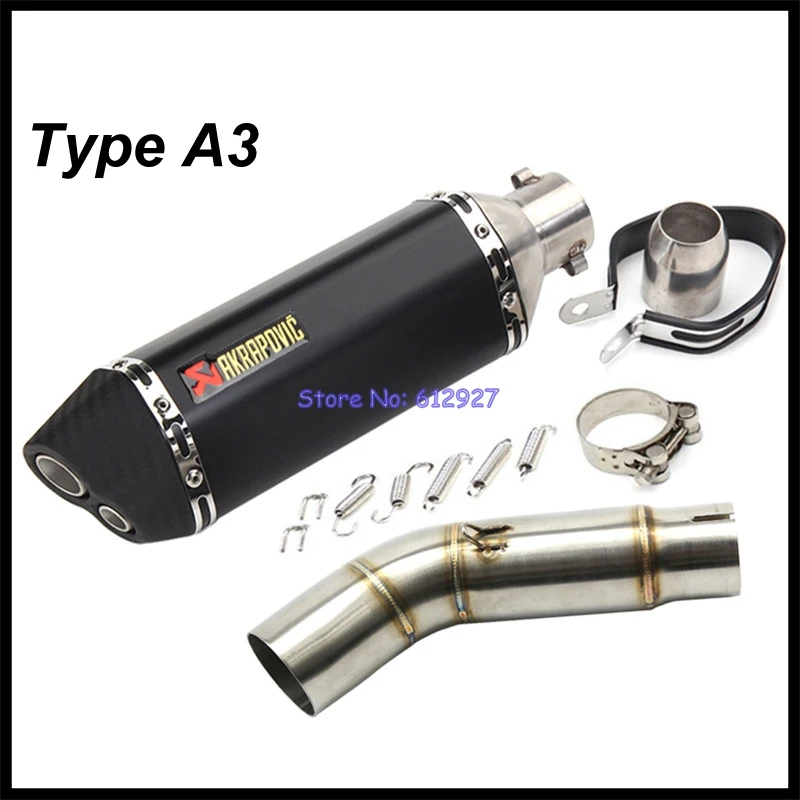 De la motocicleta para Suzuki GSR750 GSR 750 Akrapovic silenciador de Escape sistema de tubería conectar medio enlace de tubería y tubo de Escape de fuga