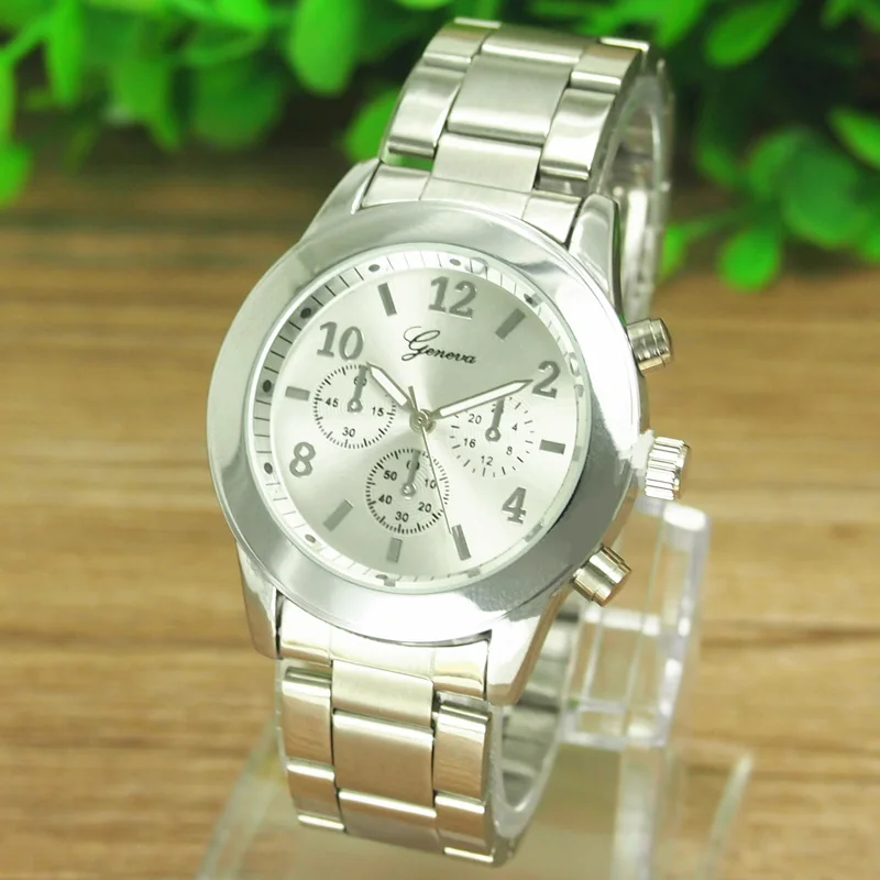 5001 Geneva женские и женские унисекс кварцевые наручные часы из нержавеющей стали reloj mujer Новое поступление горячая распродажа