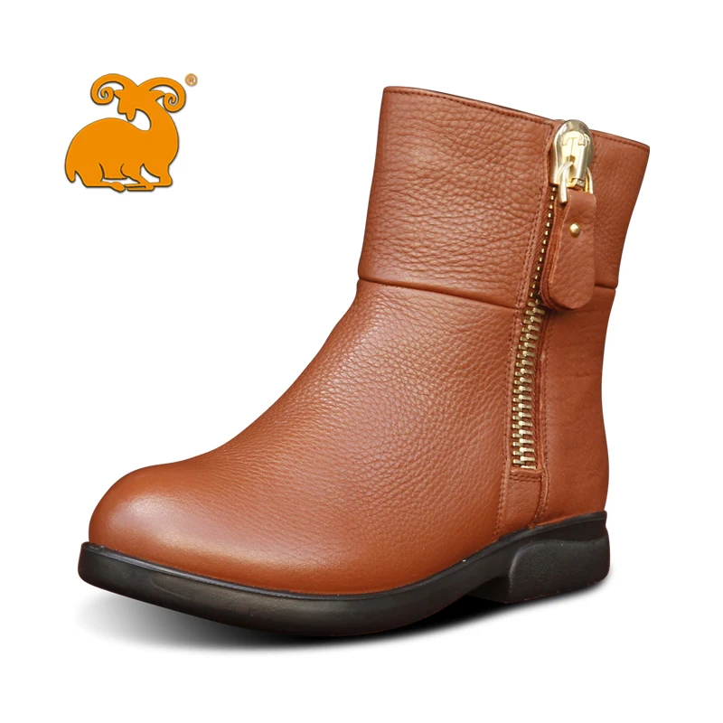 Ram jin pin genuine leather boots women's shoes fashion Ram jin pin genuine leather boots women's shoes fashion