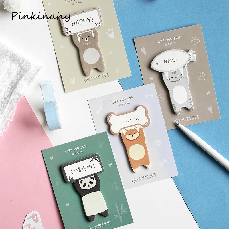 

30 Sheet/pad Cute Aniaml's Paw Sticky Note Book Kawaii Paper Memo Pad Planner Sticker Post Cute Office Kawaii Stationery BQ031