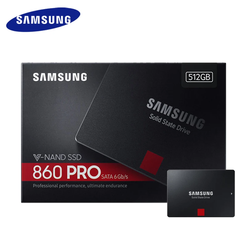 Samsung 860 PRO SSD 256 ГБ 512 ГБ Внутренний твердотельный диск HD Жесткий диск SATA 3 2,5 HDD для ноутбука Настольный ПК samsung Ssd 512 ГБ