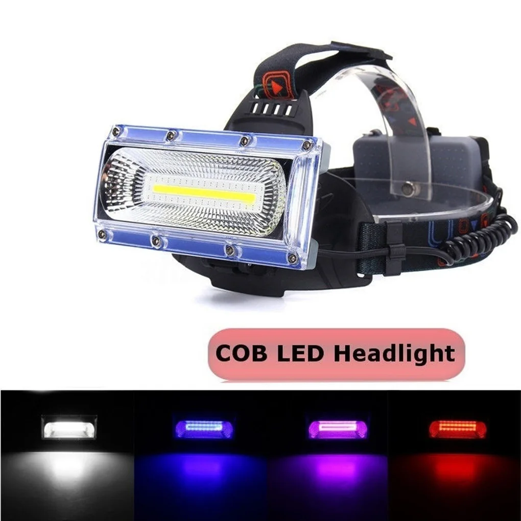 

LED Strong Brightness COB Light Bulb Headlamp Night Fishing Hiking Outdoor Head Flashlight Torch