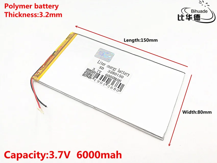 

Good Qulity 3280150 3.7V 6000mAH Real 5900mAh Li-ion battery for V88 V971 M9